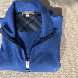 Burberry Men's Royal Blue Zip-Up Sweater